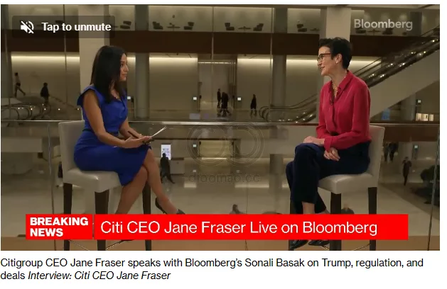 Citigroup CEO Fraser: 美国交易进入“游戏开始”阶段